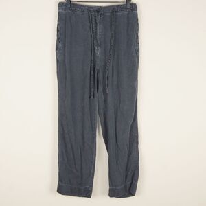 Zara Relaxed Drawstring Pull On Soft Cotton Blend Gray Pants Sz M